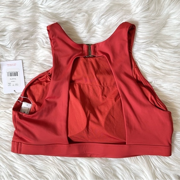 Andie Swim Luzon Red High Neck Bikini Top Large - Picture 5 of 9